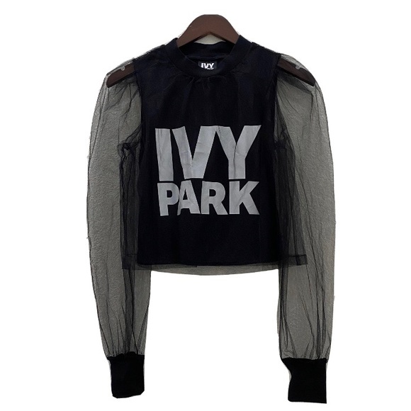 NWT Ivy Park Black Festival Tulle Top XXS - Picture 9 of 15
